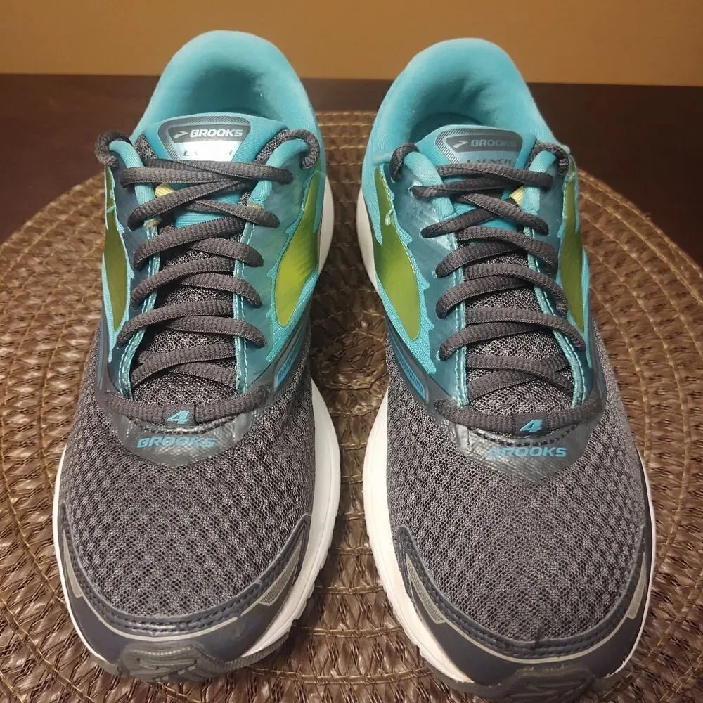 Brooks Launch 4 Women's Running Shoes Gray Green
